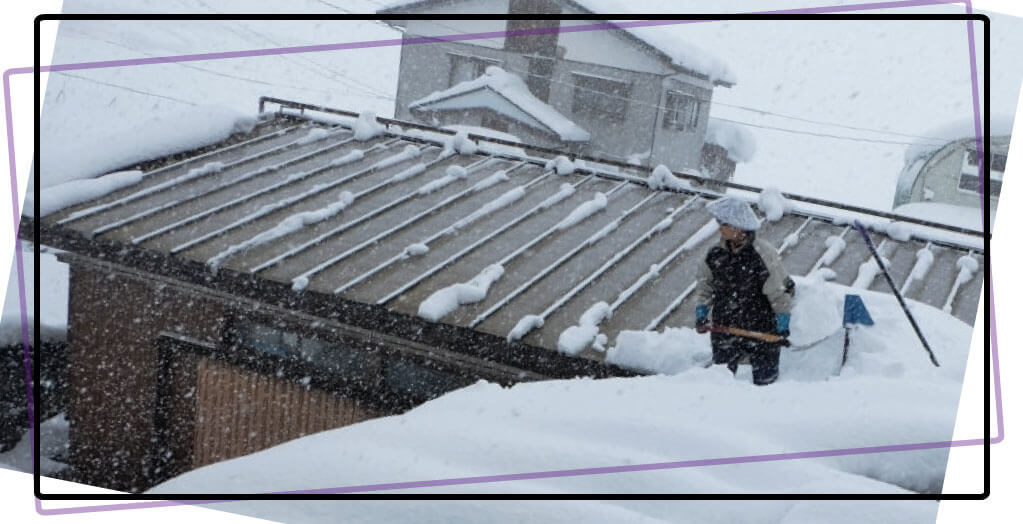 屋根などの雪解けによる融雪洪水