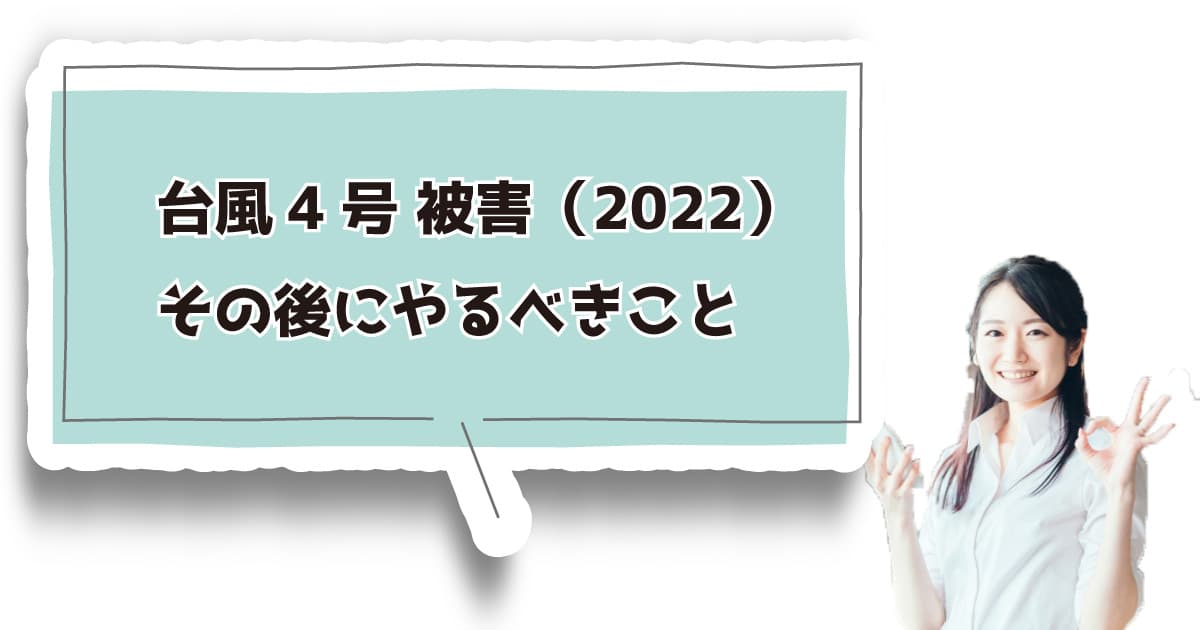 台風4号-被害（2022）その後にやるべきこと
